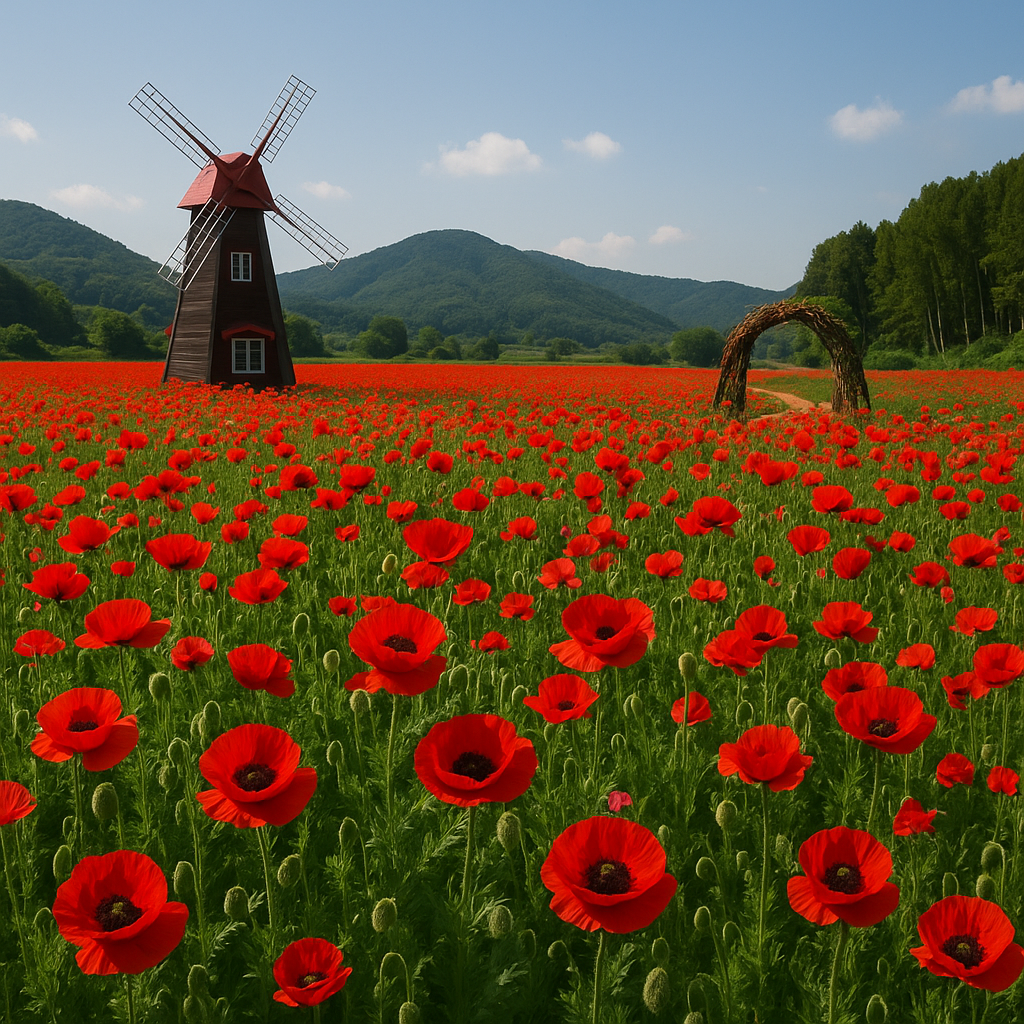 하동 북천 양귀비꽃 축제