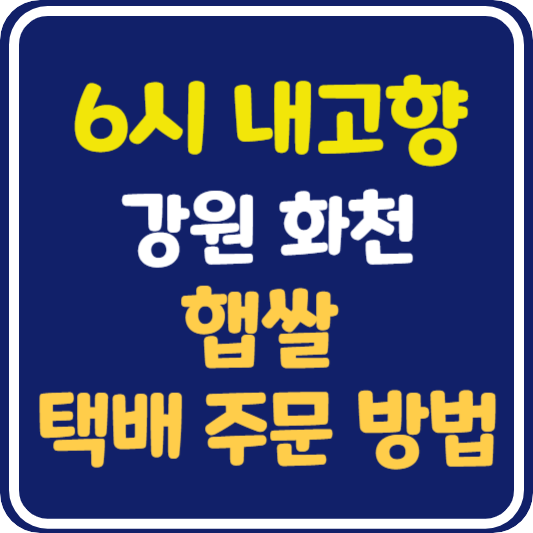 6시 내고향 강원 화천 햅쌀 택배 주문 방법