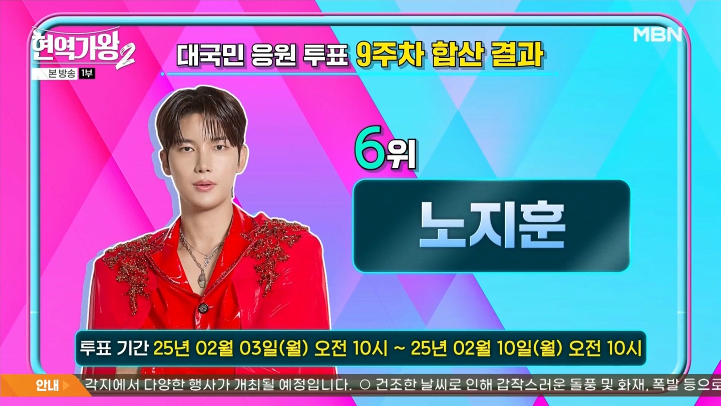 현역가왕2 대국민 응원투표 9주차