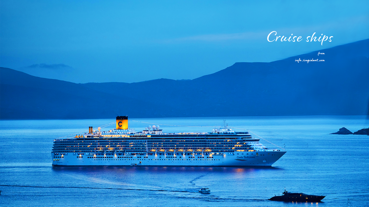 14 저녁 무렵 크루즈선 C - Cruise ships 여름배경화면