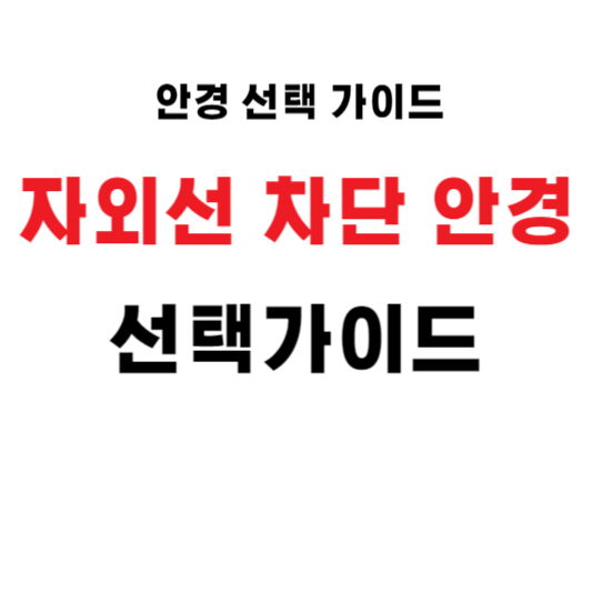 자외선 차단 안경 선택 가이드 및 추천 브랜드, 제품