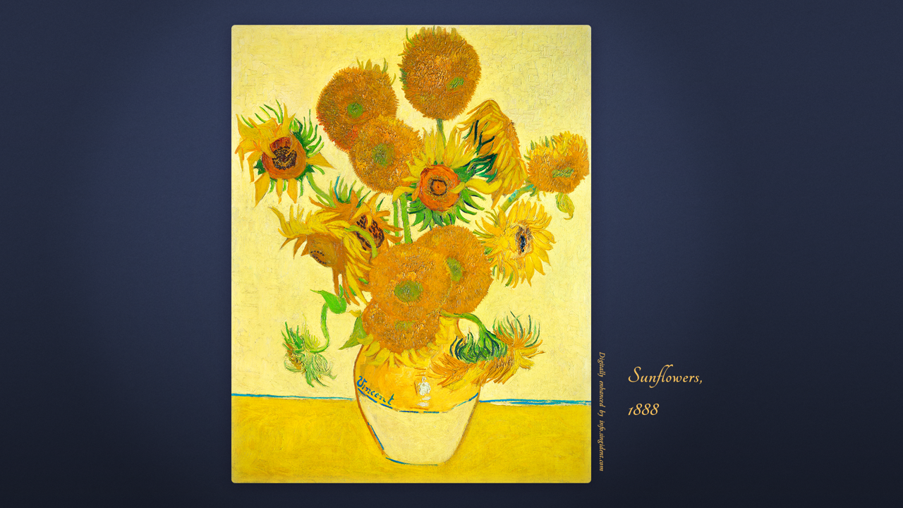 01 고흐 해바라기 C - Vincent van Gogh 빈센트 반 고흐 배경화면