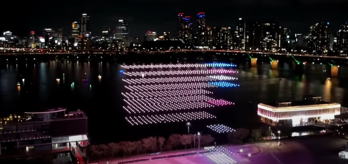 2025 한강 드론쇼 뚝섬 수변무대 전경