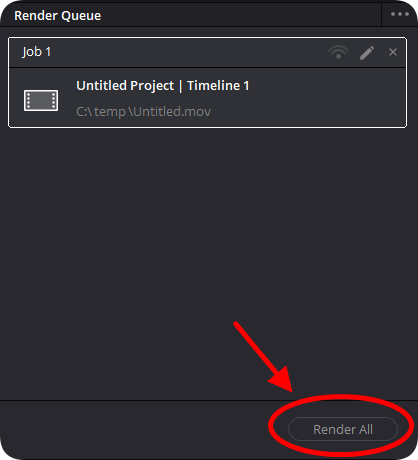 프로그램 우측에 있는 Render All 버튼
