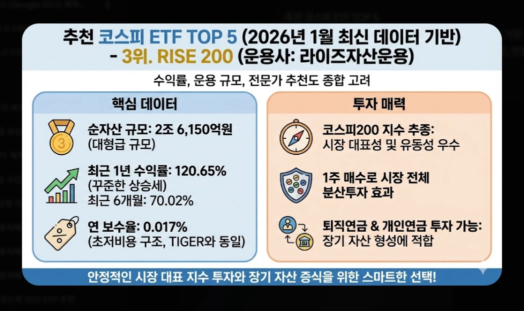 코스피 ETF 추천 TOP 5 [2026년 전망] 섹터별 유망 종목 및 투자 전략