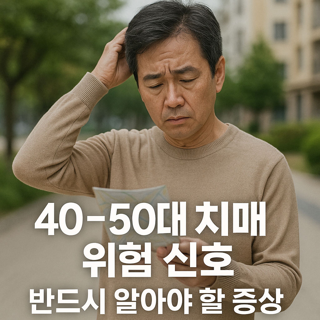 40대50대 치매 위험신호 반드시 알아야 할 증상