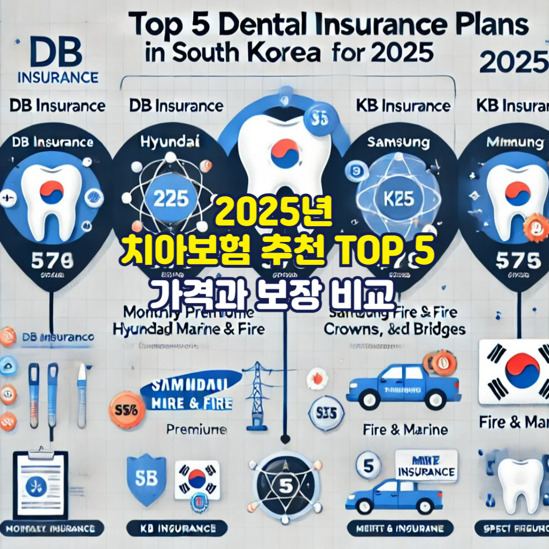 2025년 치아보험 추천 TOP 5 – 가격과 보장 비교