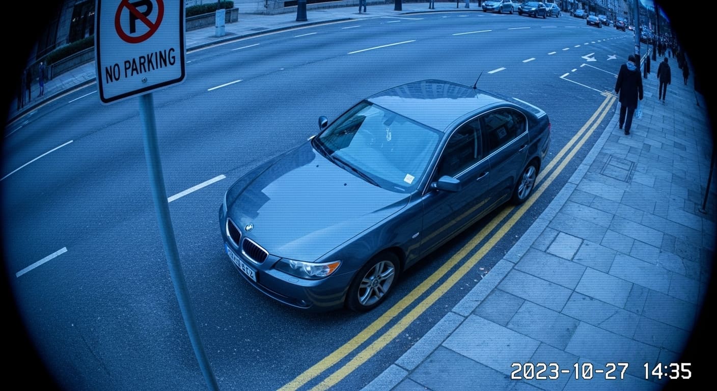 주정차 위반으로 금지 구역에 세워진 차량