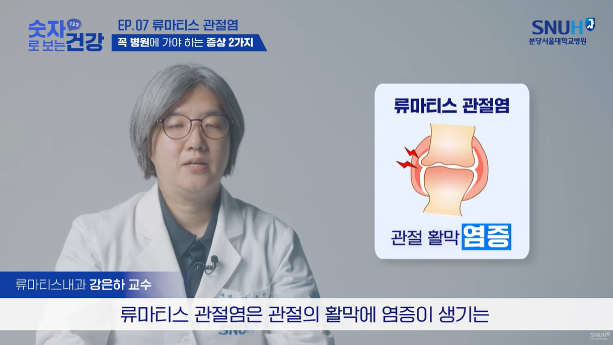 류마티스 관절염은 관절의 활막에 염증이 생기는 질환