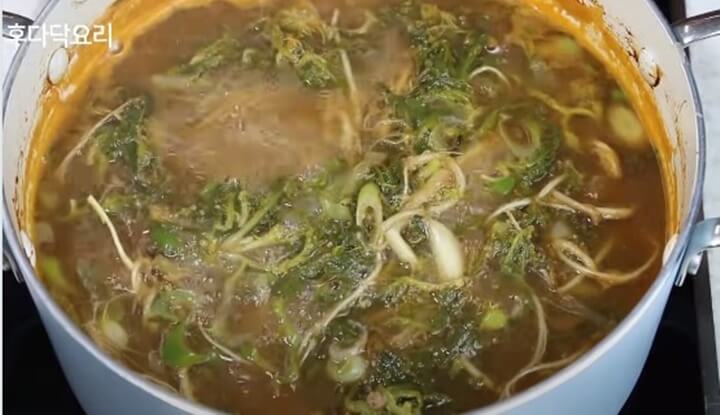 냉이된장국 완성