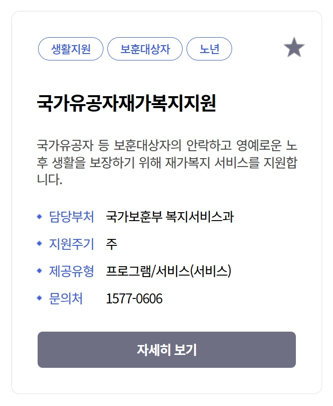 국가유공자 재가복지지원 생활보조수당20만원 받는방법