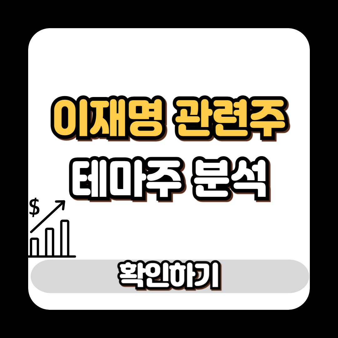 이재명 관련주 테마주 분석