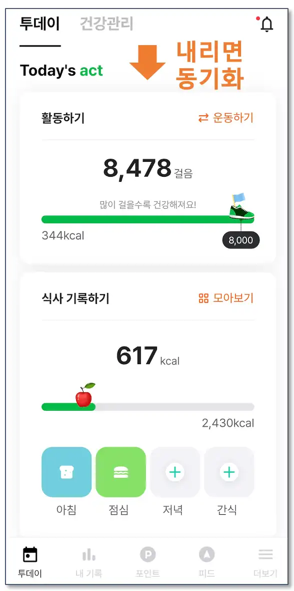 활동-및-식단-기록하기