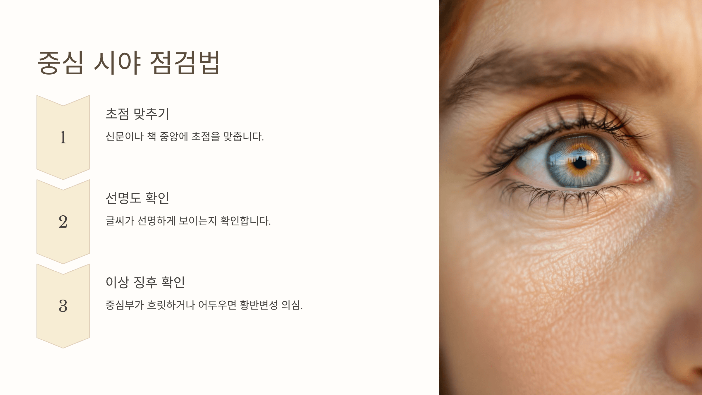 황반변성과 관련된 사진입니다.