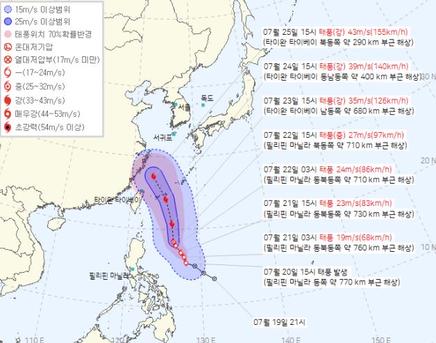 3호 태풍 개미 경로 예보 4호 태풍 프라피눈 정보
