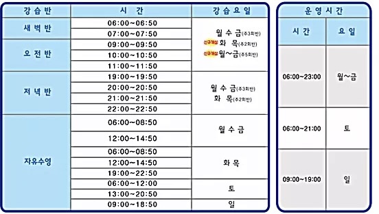 수영 강습 프로그램