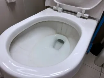 변기 물때 구연산 분무 후브러시로 황변제거 요령_10