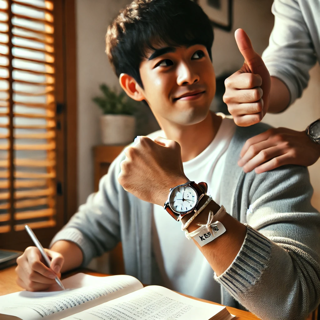 수능시계-착용-수험생-응원