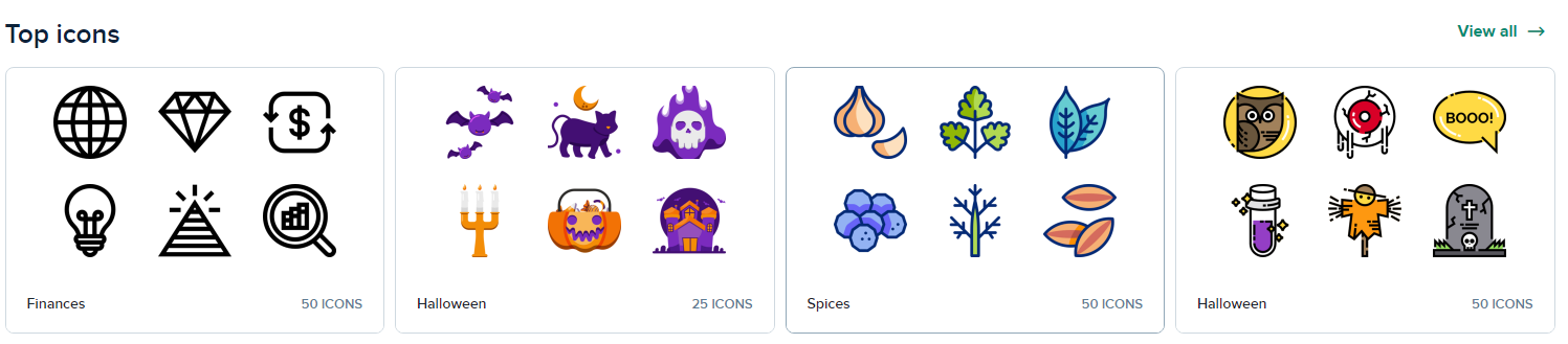 Top icons