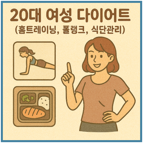 20대 여성 다이어트 (홈트레이닝, 플랭크, 식단관리)