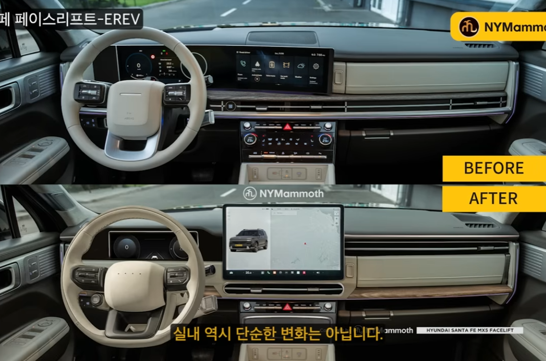 현대자동차 싼타페 페이스리프트 예상도 (출처 : 뉴욕맘모스)