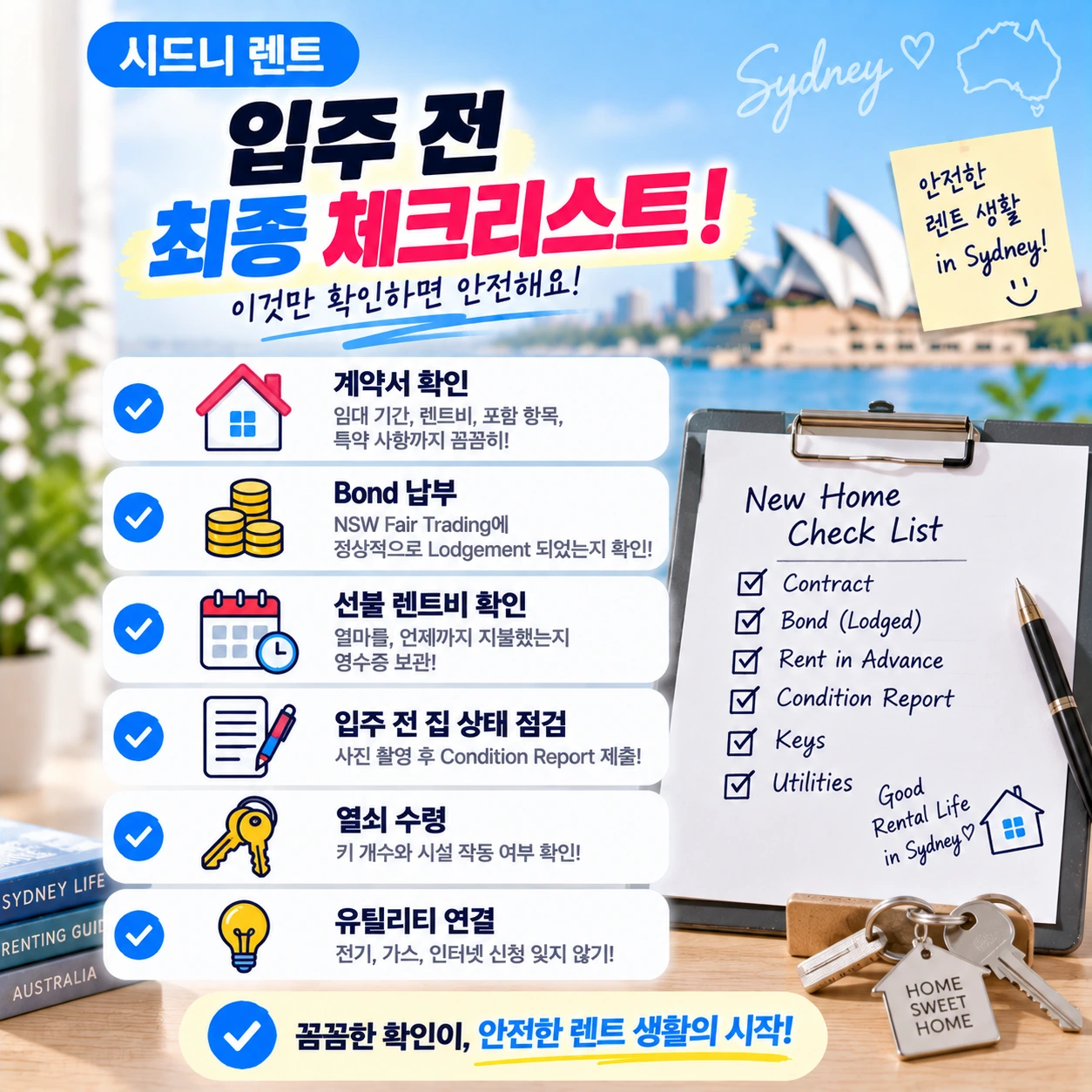 시드니_렌트_입주전_최종체크리스트