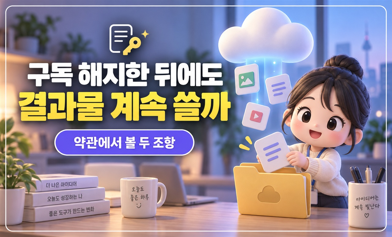 해지한 계정에 남아 있는 결과물들