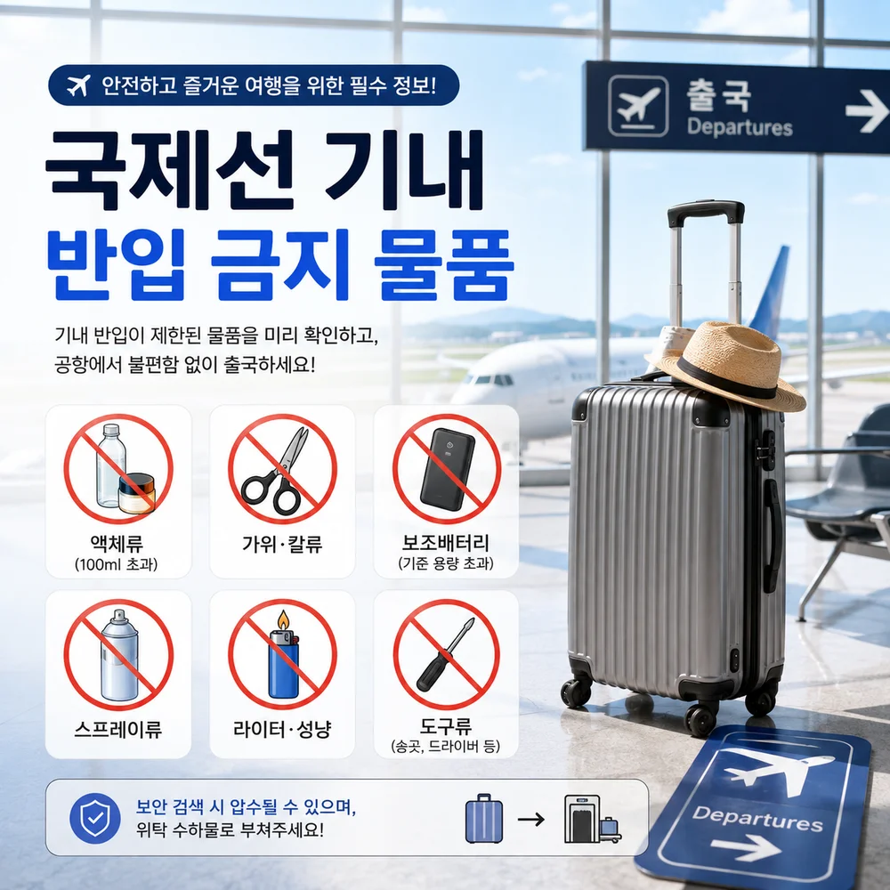 국제선 기내 반입 금지 물품