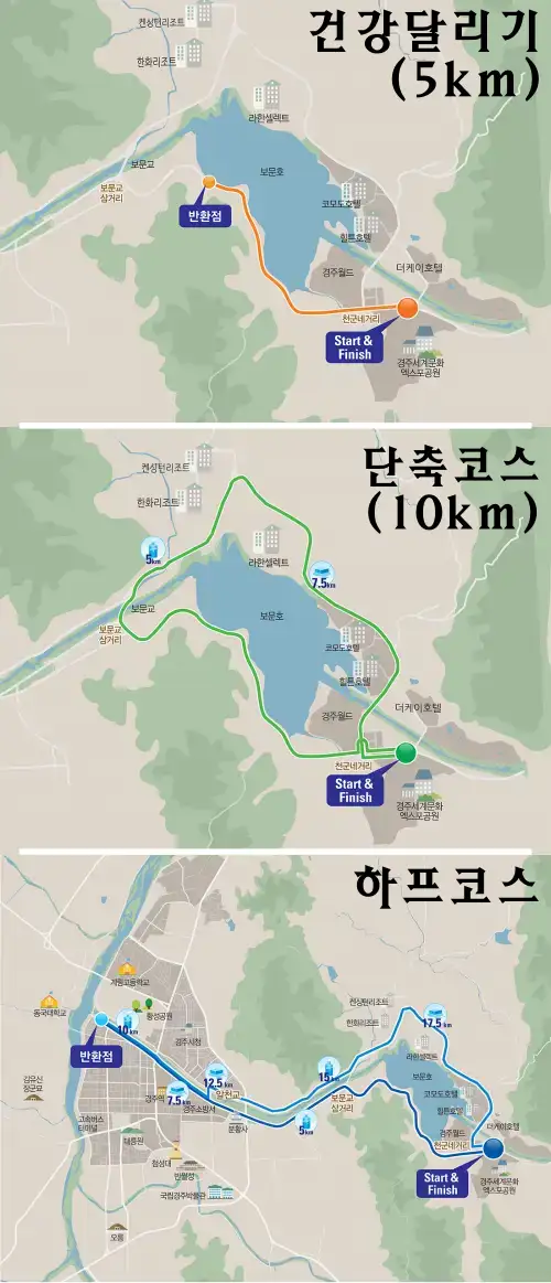 경주 벚꽃 마라톤 코스 사진