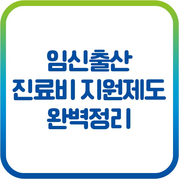 임신출산진료비 지원제도