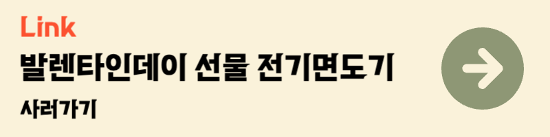 발렌타인데이 남편 남친 선물 추천 전기면도기 파나소닉 브라운 필립스