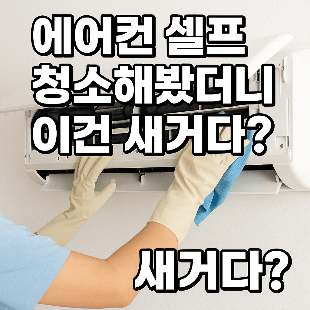 벽걸이 에어컨, 셀프로 청소해봤더니 이건 새 거다?
