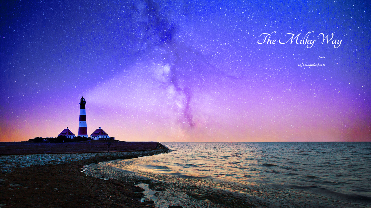 13 등대와 은하수 C - The Milky Way 밤하늘배경화면