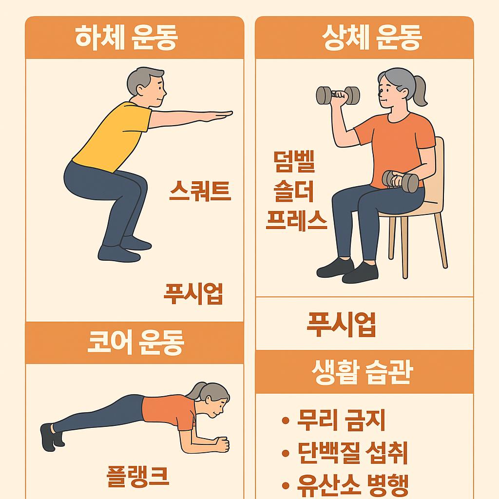 40대에 시작하기 좋은 근력 운동 루틴 ❘ 중년 건강과 체력 회복을 위한 실천 가이드