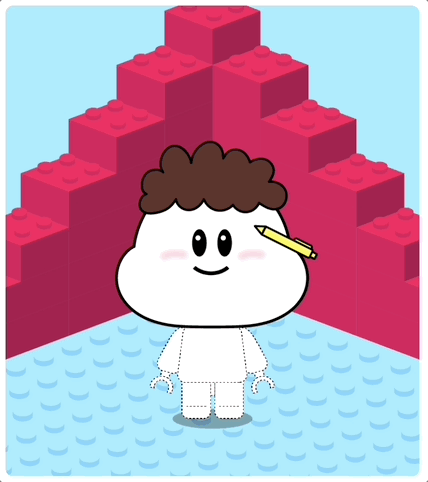 구름톤 챌린지 3주차 구르미 진화 모습이다.