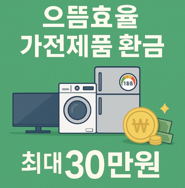 으뜸효율 가전제품 환급 최대 30만원 사진 관련.