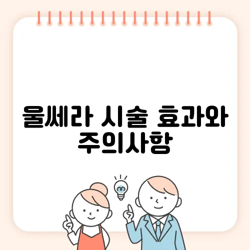 울쎄라 시술 효과와 주의사항