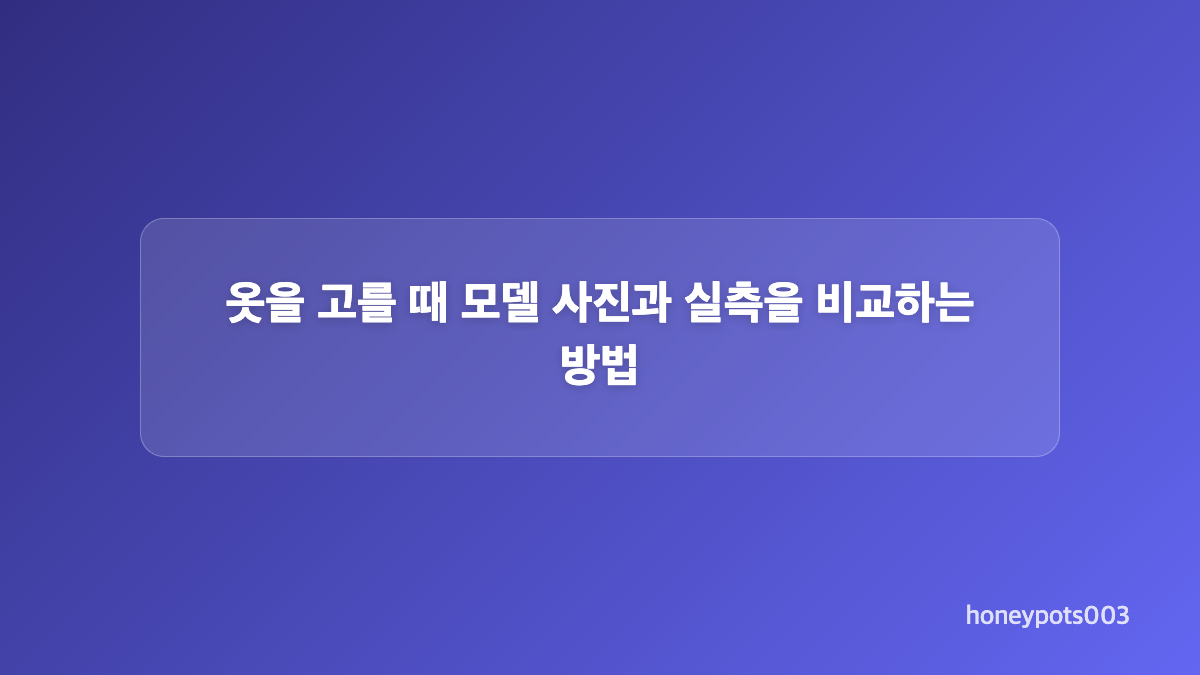 모델 착용 컷에서 확인할 수 있는 정보