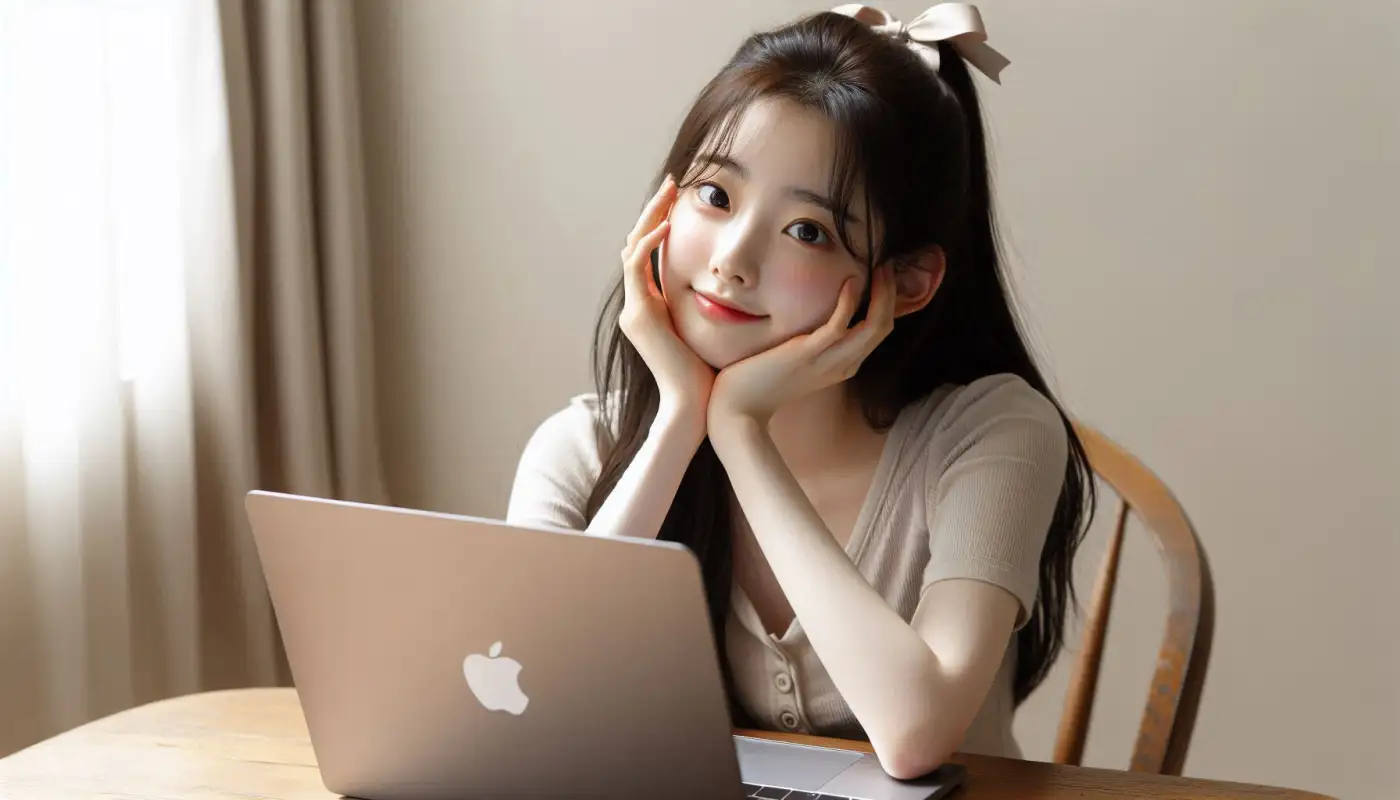 버튜버-뜻과-유래를-알아보는-여성의-모습