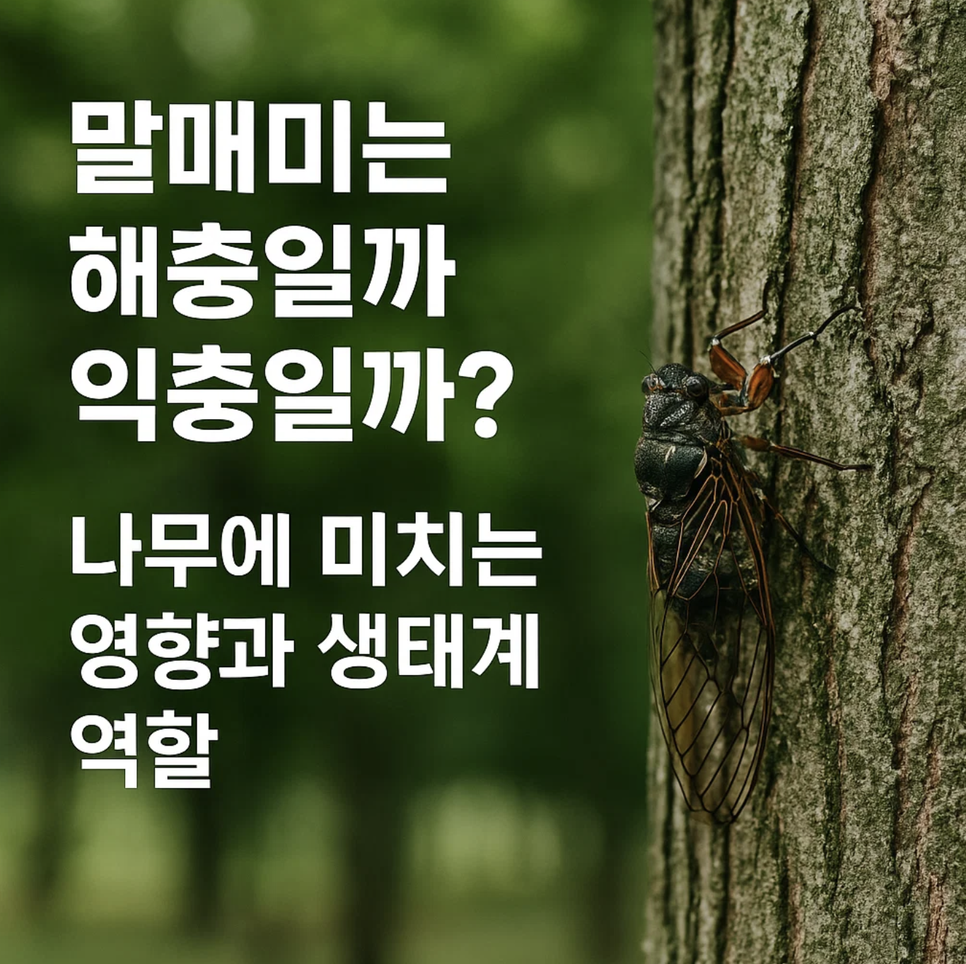 말매미는 해충일까 익충일까? 나무에 미치는 영향과 생태계 역할