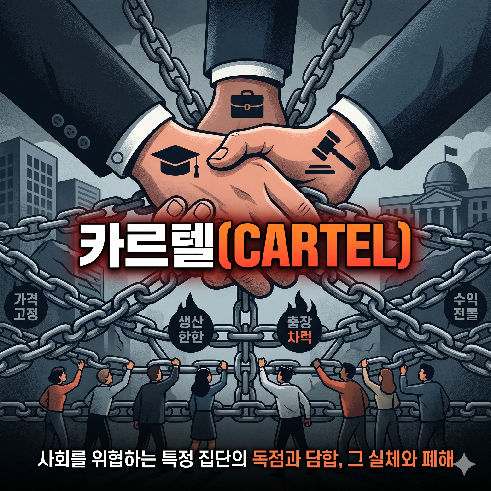 카르텔 뜻 완벽 정리: 경제 담합부터 사회적 기득권까지
