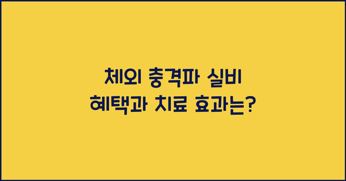 체외 충격파 실비