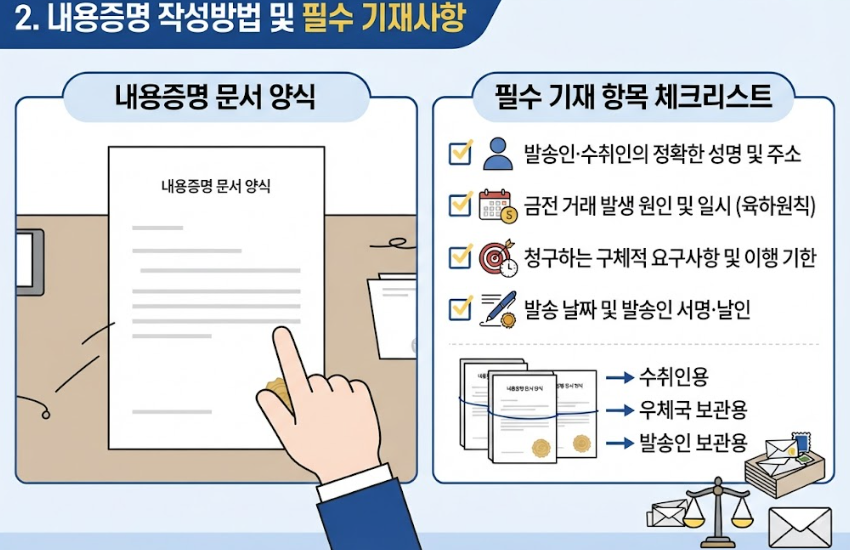 채무자에게 내용증명 보내는 방법