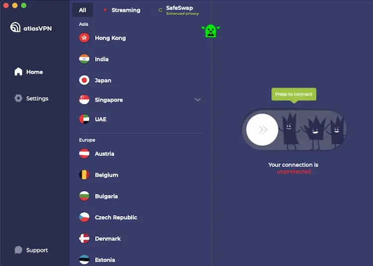 게임용 VPN Atlas VPN 2