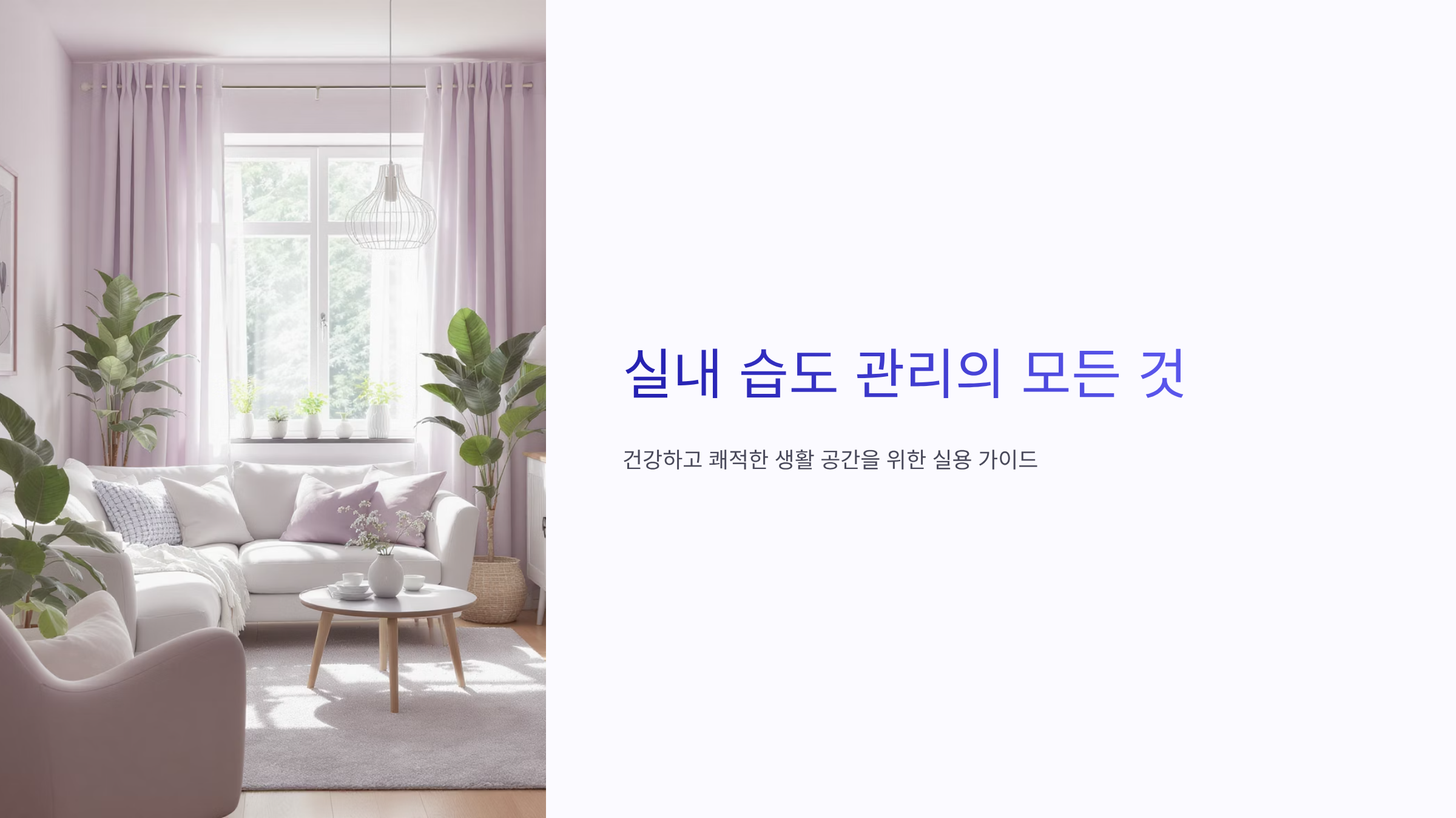 건강한 실내 습도 관리 완벽 가이드