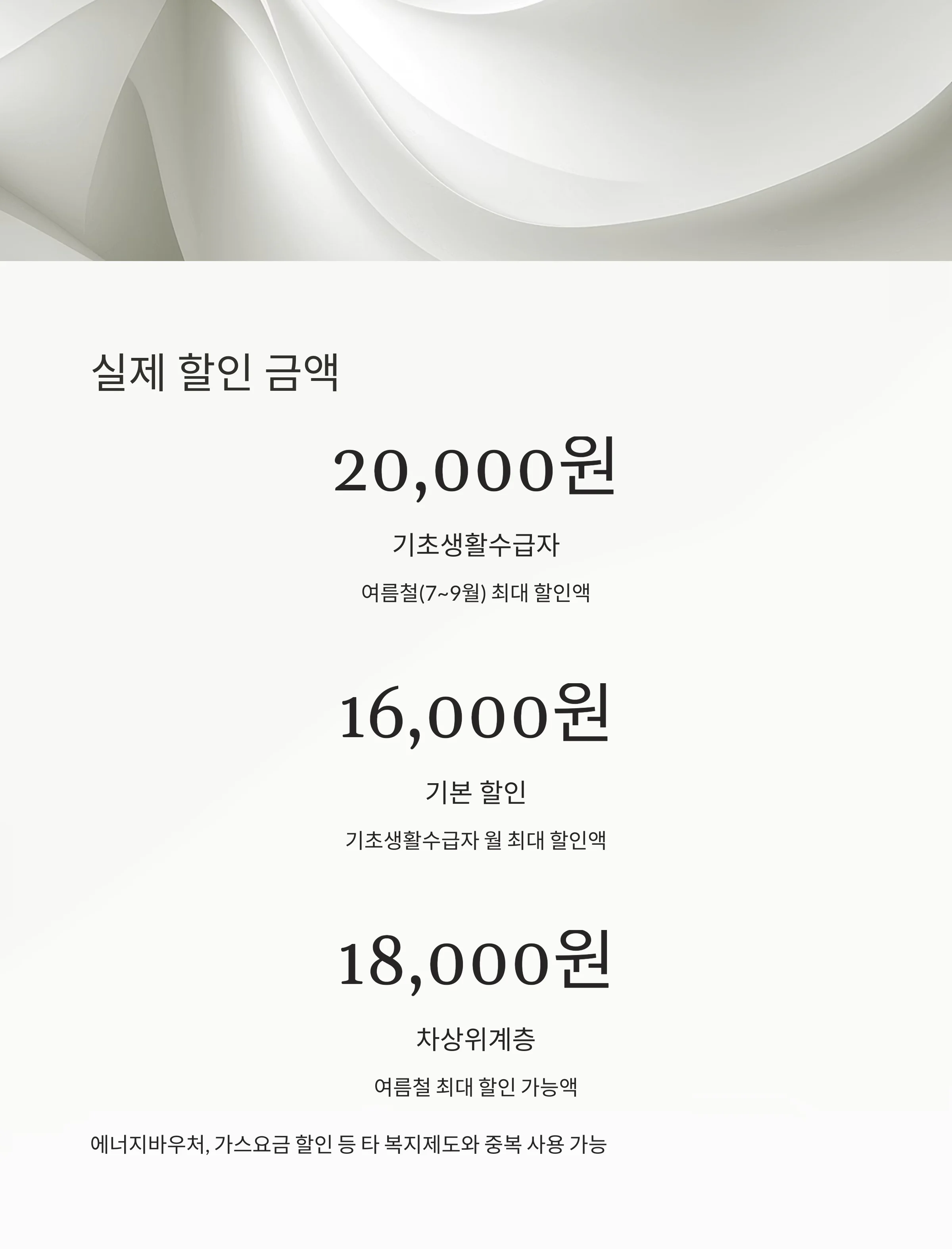 기초생활수급자 전기요금 감면