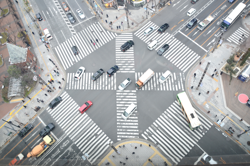 사거리 교통상황