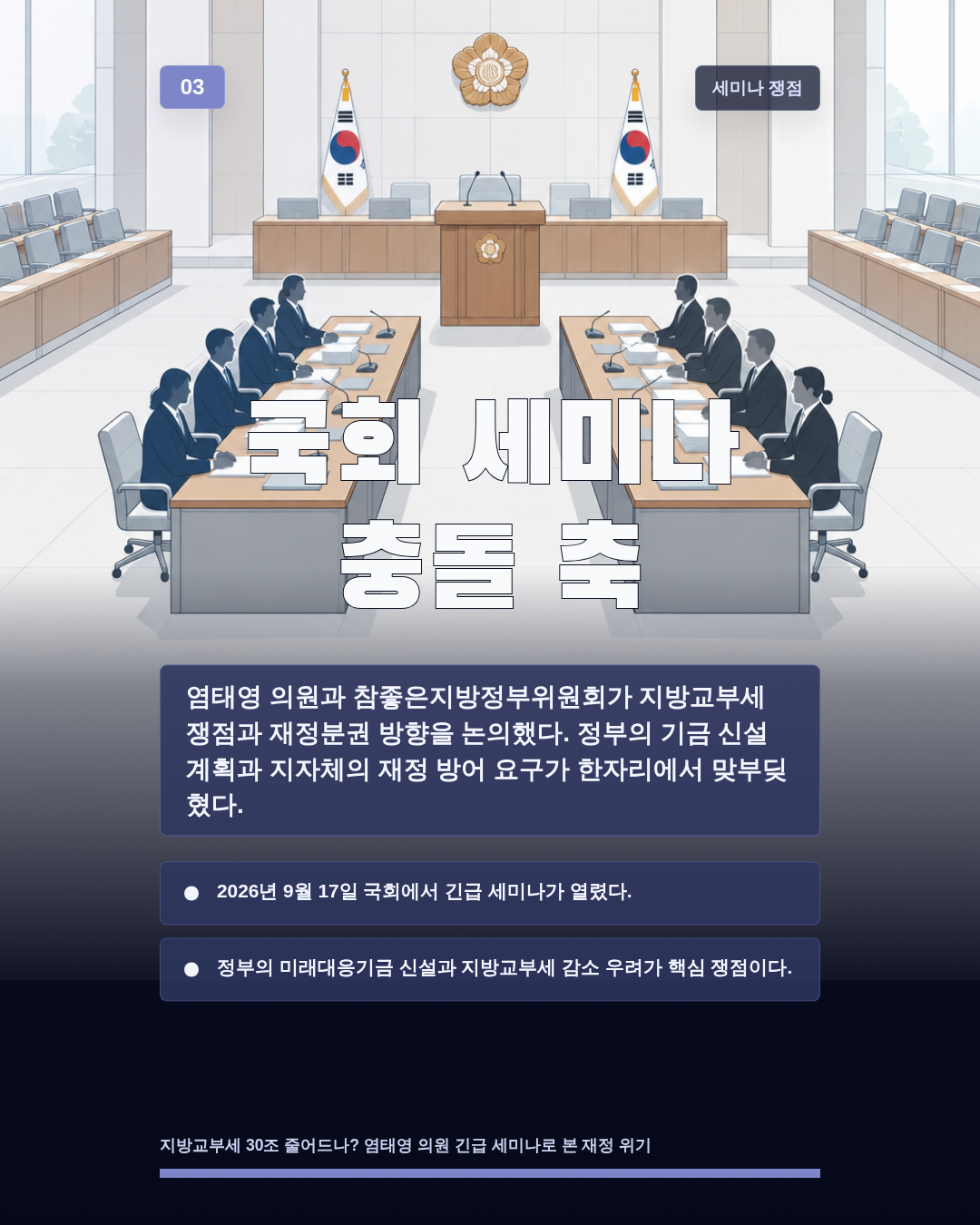 국회 세미나 충돌 축