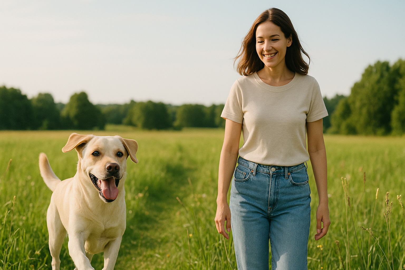 힐링하는 반려견과 보호자