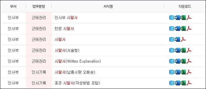 비즈폼-시말서-양식